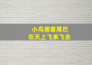 小鸟摆着尾巴在天上飞来飞去