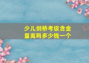 少儿剑桥考级含金量高吗多少钱一个