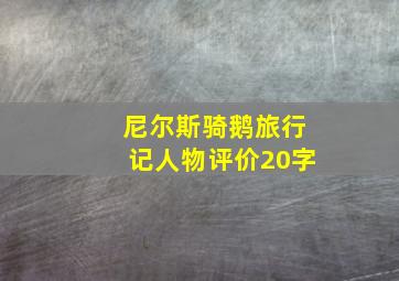 尼尔斯骑鹅旅行记人物评价20字