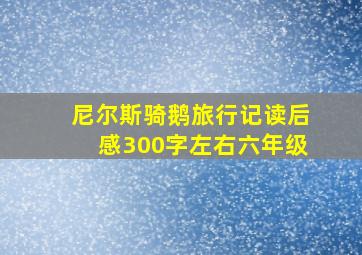 尼尔斯骑鹅旅行记读后感300字左右六年级