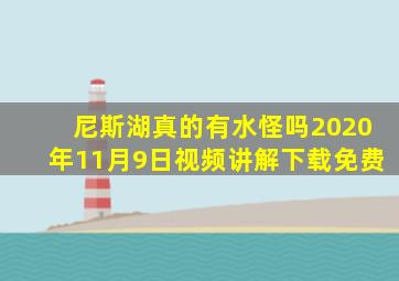 尼斯湖真的有水怪吗2020年11月9日视频讲解下载免费