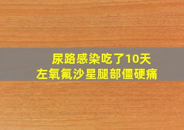 尿路感染吃了10天左氧氟沙星腿部僵硬痛