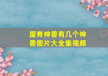 屋脊神兽有几个神兽图片大全集视频