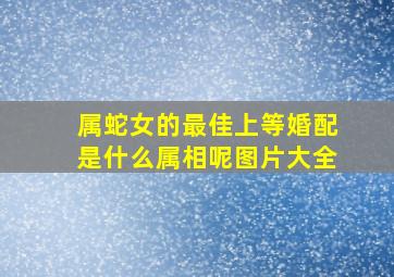 属蛇女的最佳上等婚配是什么属相呢图片大全