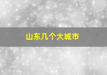 山东几个大城市