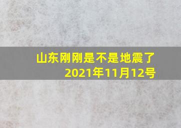 山东刚刚是不是地震了2021年11月12号