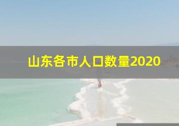 山东各市人口数量2020