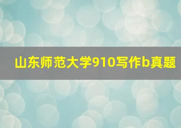 山东师范大学910写作b真题