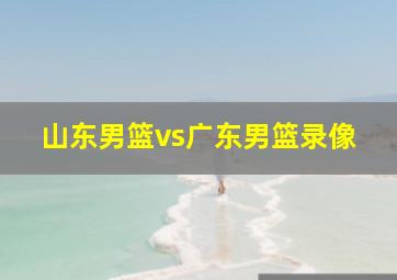 山东男篮vs广东男篮录像