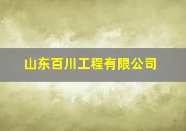 山东百川工程有限公司