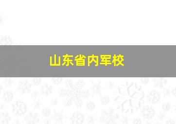 山东省内军校