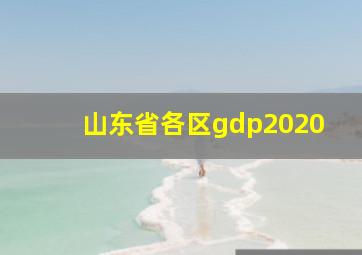 山东省各区gdp2020