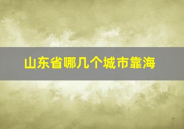 山东省哪几个城市靠海