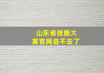 山东省技能大赛官网进不去了