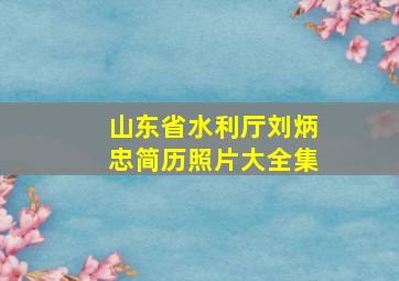 山东省水利厅刘炳忠简历照片大全集