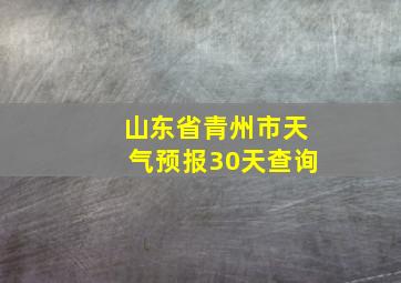 山东省青州市天气预报30天查询