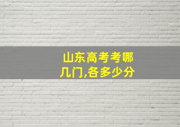 山东高考考哪几门,各多少分