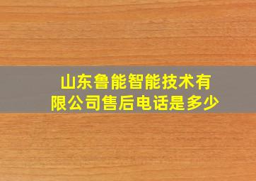 山东鲁能智能技术有限公司售后电话是多少