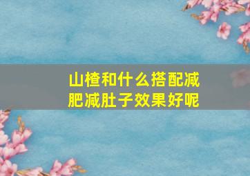 山楂和什么搭配减肥减肚子效果好呢