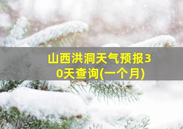 山西洪洞天气预报30天查询(一个月)