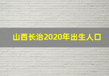 山西长治2020年出生人口