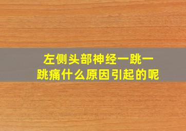 左侧头部神经一跳一跳痛什么原因引起的呢