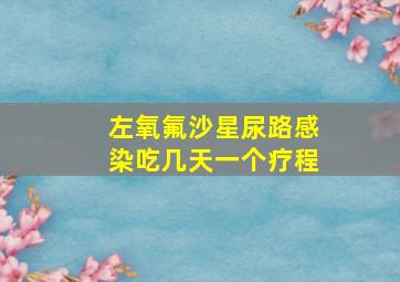 左氧氟沙星尿路感染吃几天一个疗程