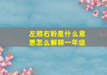 左顾右盼是什么意思怎么解释一年级