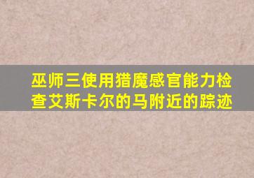 巫师三使用猎魔感官能力检查艾斯卡尔的马附近的踪迹