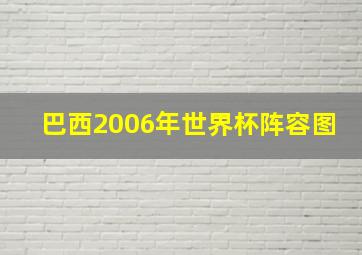 巴西2006年世界杯阵容图