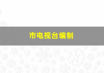 市电视台编制