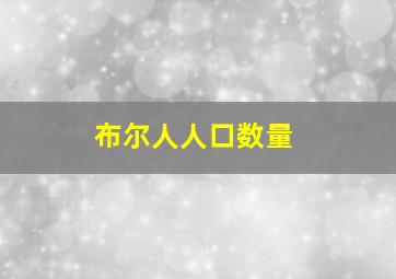 布尔人人口数量