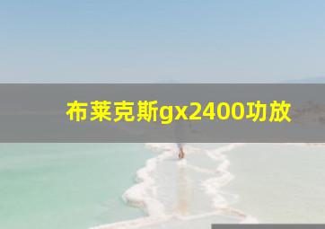 布莱克斯gx2400功放