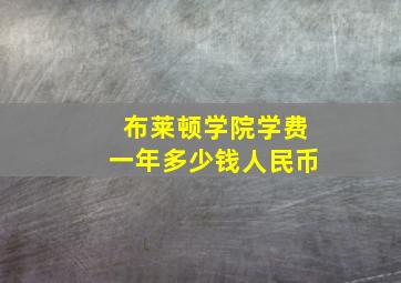 布莱顿学院学费一年多少钱人民币