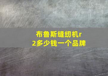 布鲁斯缝纫机r2多少钱一个品牌