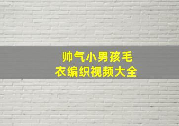 帅气小男孩毛衣编织视频大全