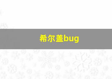 希尔盖bug