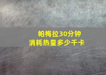 帕梅拉30分钟消耗热量多少千卡