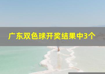 广东双色球开奖结果中3个