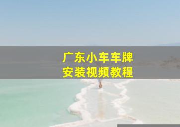 广东小车车牌安装视频教程