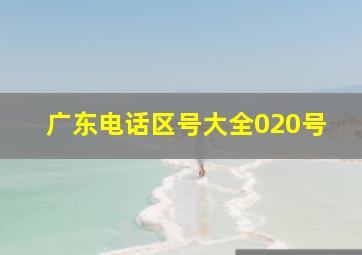 广东电话区号大全020号