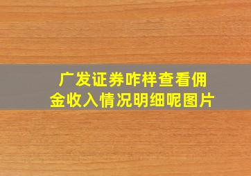 广发证券咋样查看佣金收入情况明细呢图片