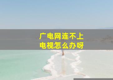 广电网连不上电视怎么办呀