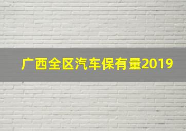 广西全区汽车保有量2019