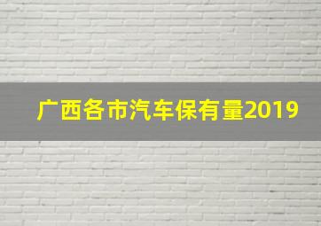 广西各市汽车保有量2019