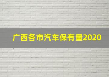 广西各市汽车保有量2020