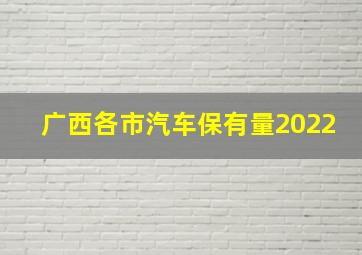 广西各市汽车保有量2022