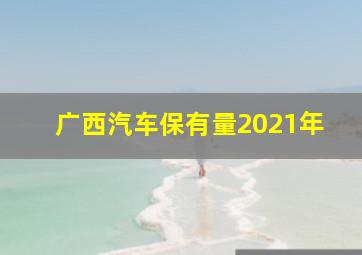 广西汽车保有量2021年