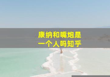 康纳和嘴炮是一个人吗知乎