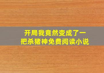 开局我竟然变成了一把杀猪神免费阅读小说